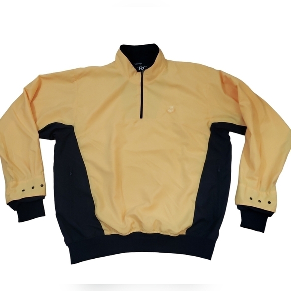 Zero Restriction Men's Size L Yellow Golf Outerwear Jacket Wind Stopper 1/4 Zip. - Picture 7 of 10